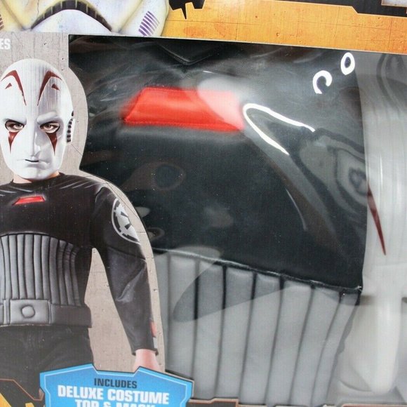 Star Wars Rebels The Inquisitor Deluxe Costume Top & Mask Set Size 4-6 - Picture 3 of 5